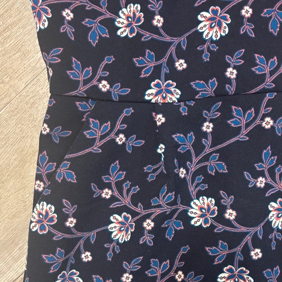 LOFT Navy Floral Mini Dress - Picture 3 of 4